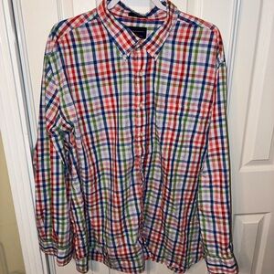 Saddlebred Red and Blue Casual Button Down Shirt